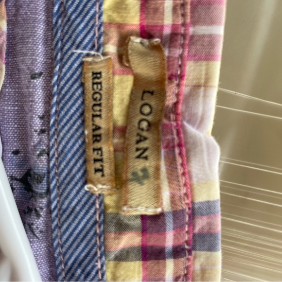 Guess Vibrant Plaid Shirt with Purple and Yellow - Picture 6 of 6